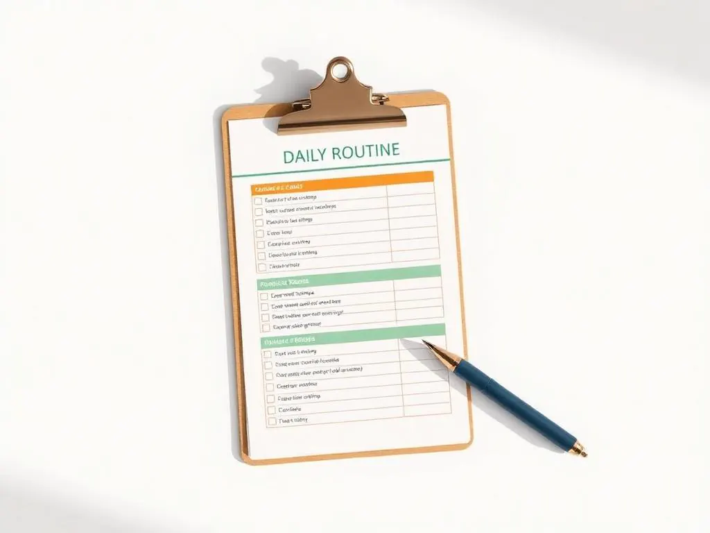 Daily Routine Checklist printable workbook mockup