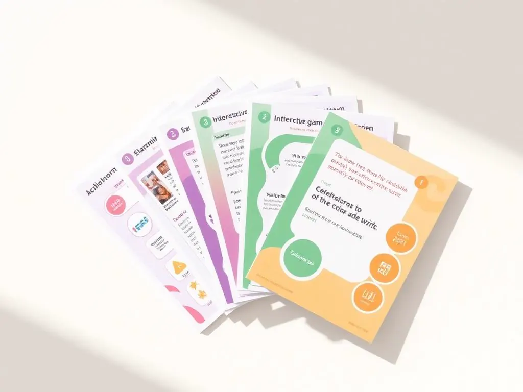 Interactive Games Pack printable workbook mockup